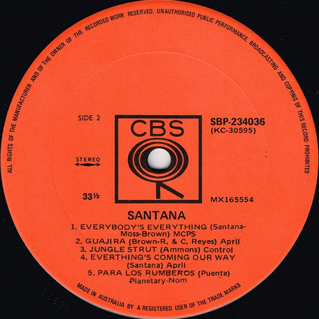 Santana : Santana (LP, Album)