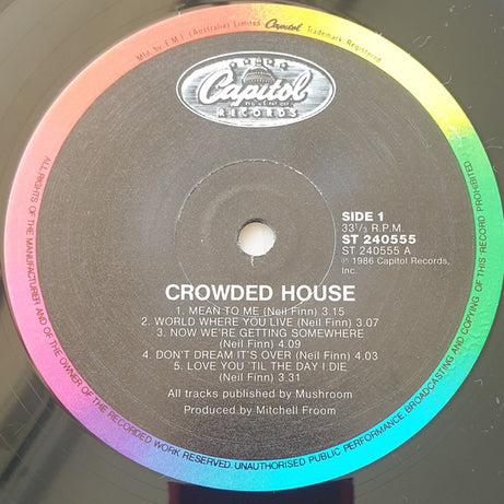 Crowded House : Crowded House (LP, Album)