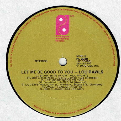 Lou Rawls : Let Me Be Good To You (LP, Album)