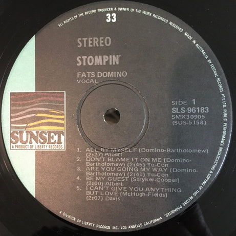 Fats Domino : Stompin' (LP, Comp, RE)