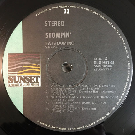 Fats Domino : Stompin' (LP, Comp, RE)