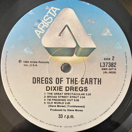 Dixie Dregs : Dregs Of The Earth (LP, Album)