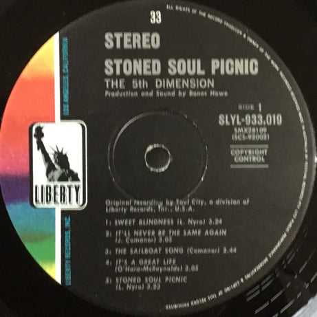 The Fifth Dimension : Stoned Soul Picnic (LP, Album)