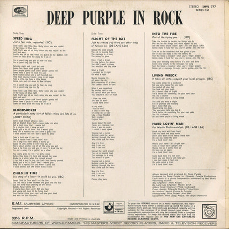 Deep Purple : In Rock (LP, Album)
