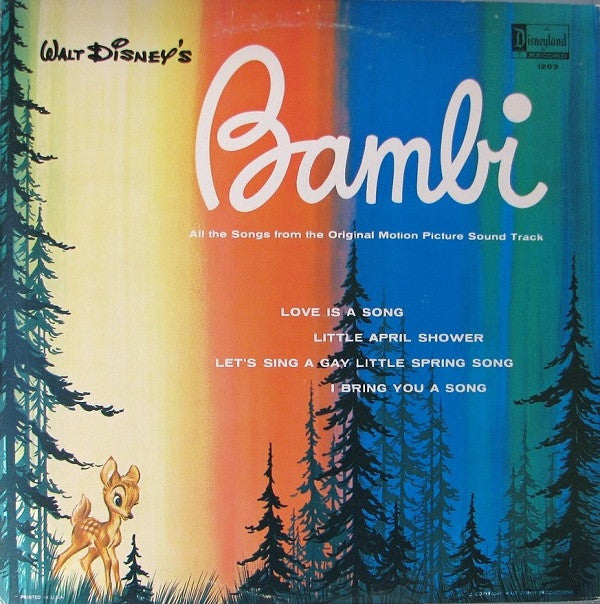 Walt Disney Studio Orchestra : Walt Disney's Bambi (LP, Album, RE)