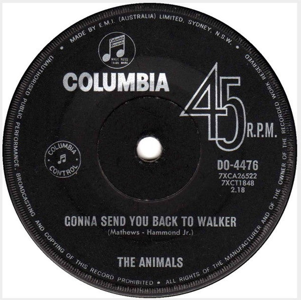The Animals : Baby, Let Me Take You Home  (7", Single)