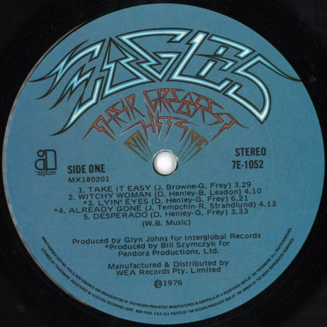 Eagles : Their Greatest Hits 1971-1975 (LP, Album, Comp, RE, Emb)