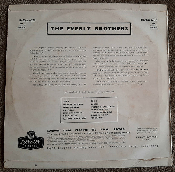 Everly Brothers : The Everly Brothers (LP, Album, Mono)