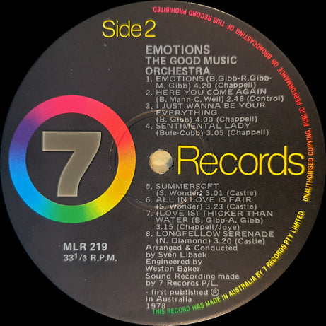 The Good Music Orchestra : Emotions (LP, Album)