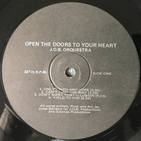 J.O.B. Orquestra : Open The Doors To Your Heart (LP, Album)