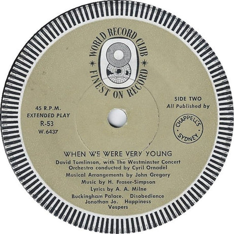 A. A. Milne : When We Were Very Young (7", EP, Mono, Club, RE)