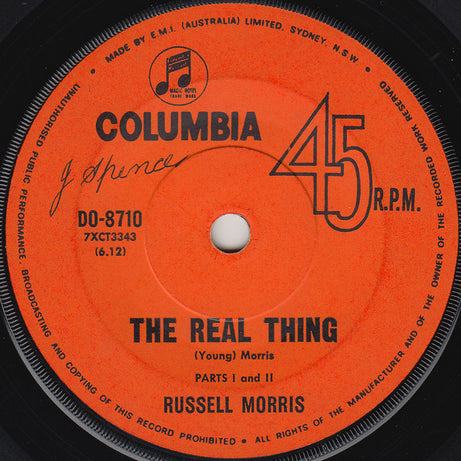 Russell Morris : The Real Thing (7", Single)