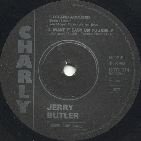 Jerry Butler : He Will Break Your Heart / I Stand Accused / Make It Easy On Yourself (7", Comp)
