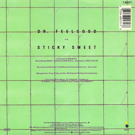 Mötley Crüe : Dr. Feelgood (7", Single)