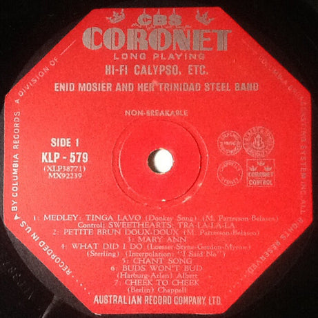Enid Mosier And Her Trinidad Steel Band With Clarence Williams' Trio (2) : Hi Fi Calypso, Etc. (LP, Album)