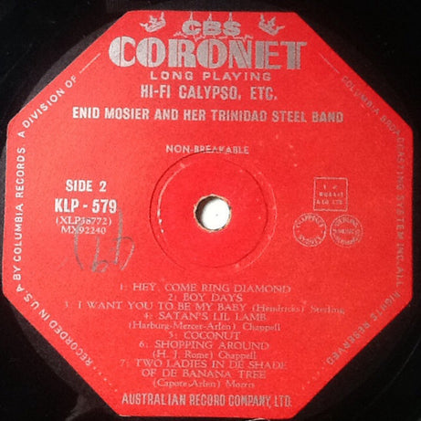 Enid Mosier And Her Trinidad Steel Band With Clarence Williams' Trio (2) : Hi Fi Calypso, Etc. (LP, Album)