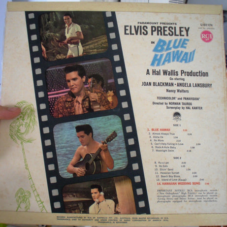 Elvis Presley : Blue Hawaii (LP, Album, Mono)