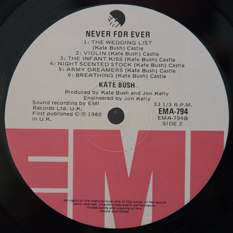 Kate Bush : Never For Ever (LP, Album, Gat)