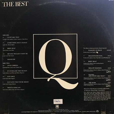 Quincy Jones : The Best (LP, Comp)