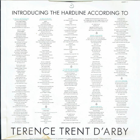 Terence Trent D'Arby : Introducing The Hardline According To Terence Trent D'Arby (LP, Album)