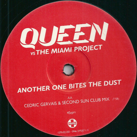Queen Vs The Miami Project : Another One Bites The Dust (12", Single, Promo)