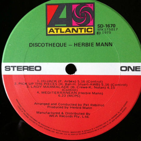 Herbie Mann : Discothèque (LP, Album)
