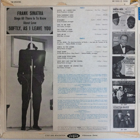 Sinatra* : Softly, As I Leave You (LP, Album, Mono)