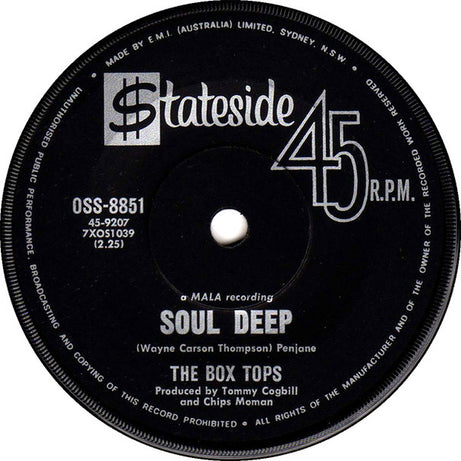 Box Tops : Soul Deep / (The) Happy Song (7", Single)