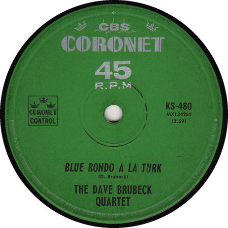The Dave Brubeck Quartet : Take Five / Blue Rondo A La Turk (7", Single)