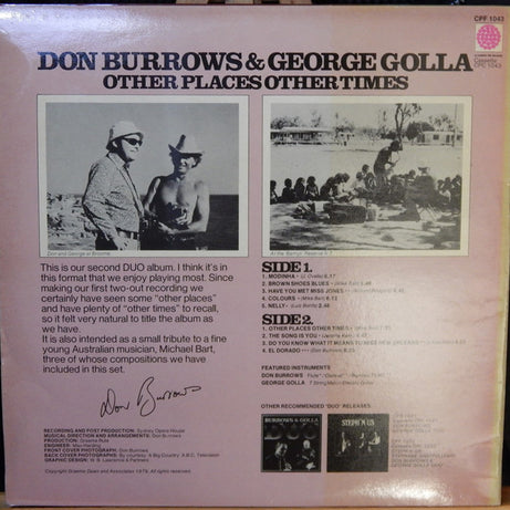 Don Burrows•George Golla Duo : Other Places Other Times (LP, Album)
