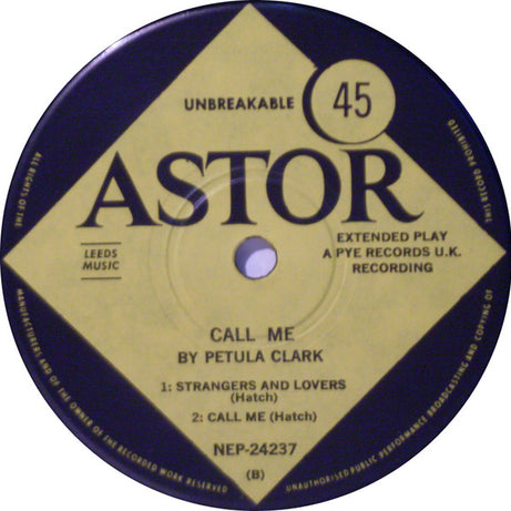 Petula Clark : Call Me (7", EP)