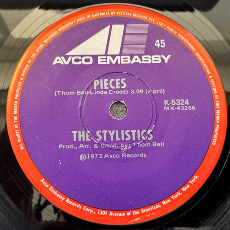 The Stylistics : Rockin' Roll Baby (7", Single)