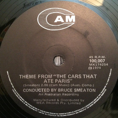 Bruce Smeaton : Theme From "The Cars That Ate Paris" (7", Single, Mono)