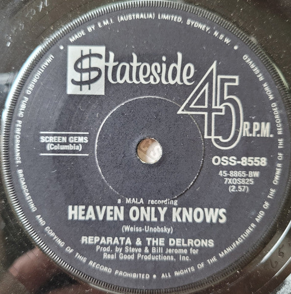 Reparata And The Delrons : Heaven Only Knows (7", Single)