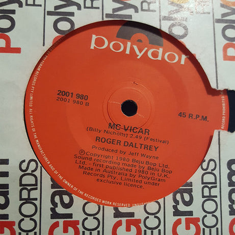 Roger Daltrey : Free Me / McVicar (7", Single)