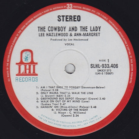 Lee Hazlewood & Ann-Margret* : The Cowboy & The Lady (LP, Album)
