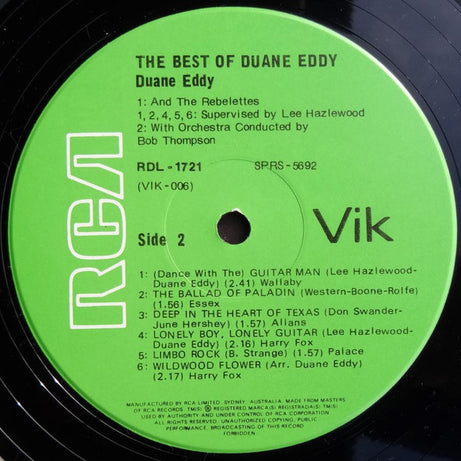 Duane Eddy : The Best Of Duane Eddy (LP, Comp, RE)