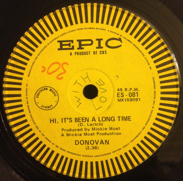 Donovan : To Susan On The West Coast Waiting (7", Single)