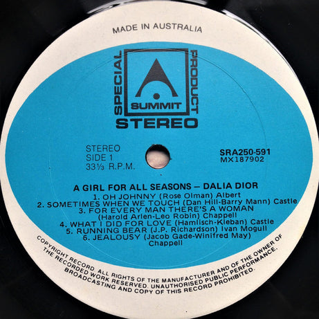 Dalia Dior : Girl For All Seasons (LP, Album)