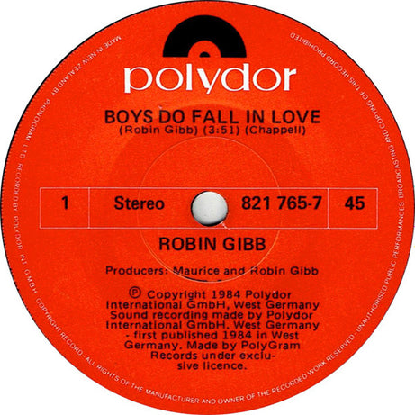 Robin Gibb : Boys Do Fall In Love (7", Single)