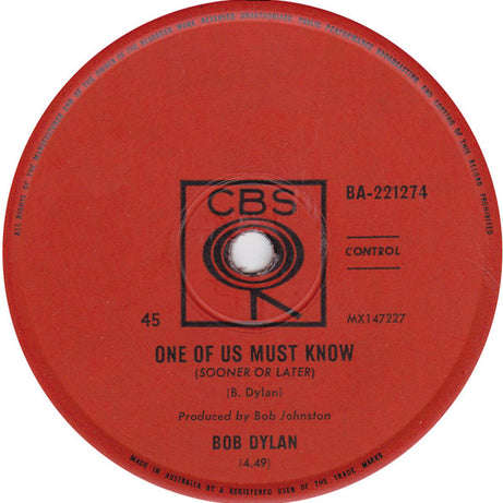 Bob Dylan : One Of Us Must Know (Sooner Or Later) / Queen Jane Approximately (7", Single)
