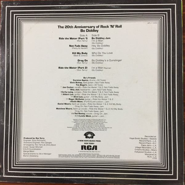 Bo Diddley : The 20th Anniversary Of Rock 'N' Roll (LP, Album)