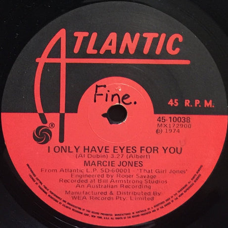 Marcie Jones : I Only Have Eyes For You (7", Single)