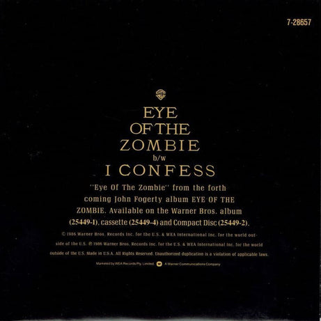 John Fogerty : Eye Of The Zombie (7", Single)