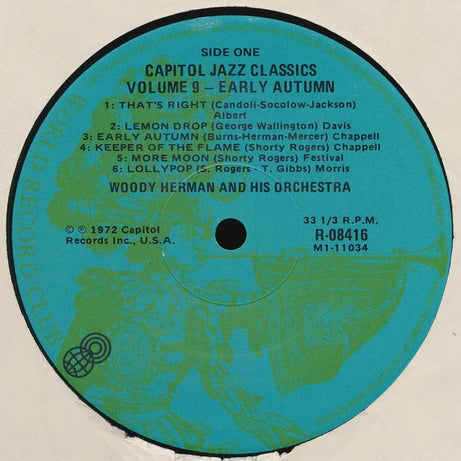 Woody Herman And His Orchestra : Early Autumn (LP, Comp, Mono, Club)