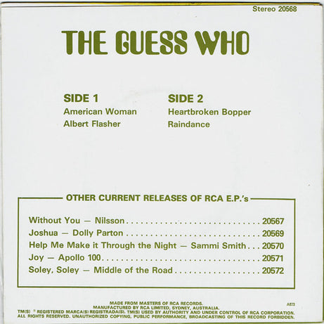 The Guess Who : The Guess Who (7", EP)