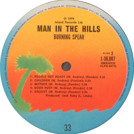 Burning Spear : Man In The Hills (LP, Album, Gat)