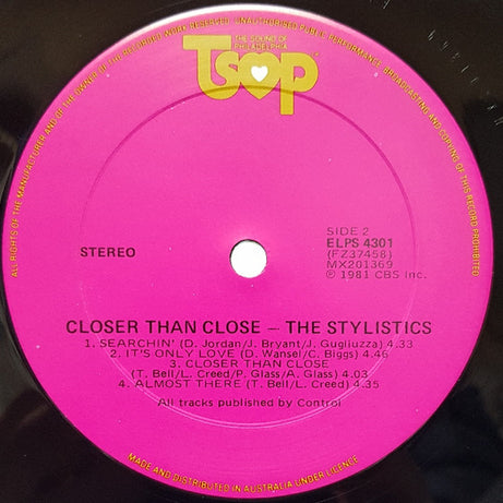 The Stylistics : Closer Than Close (LP, Album)