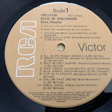 Elvis Presley : Elvis In Hollywood (LP, Comp, Tan)