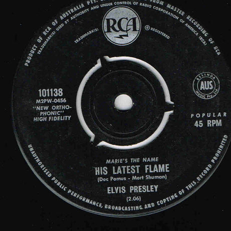 Elvis Presley : Marie's The Name His Latest Flame (7", Single)